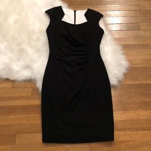 Calvin Klein Black Ruched Dress